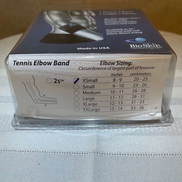 Bio Skin Tennis Elbow Brace Strap Tendonitis Golfers Band Golf Pain Relief - Picture 3 of 4